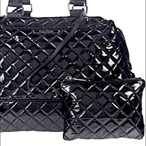 NWT Steve Madden Black Patent Bag Set